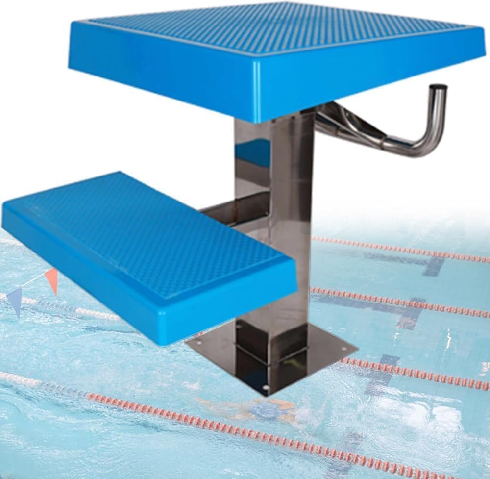 Heavy Duty Jump Stand Pool Diving Board,304 Stainless Steel Diving Board,15°Inclined Professional Diving Platform,Indoor Outdoor Competition Professional Diving Boards