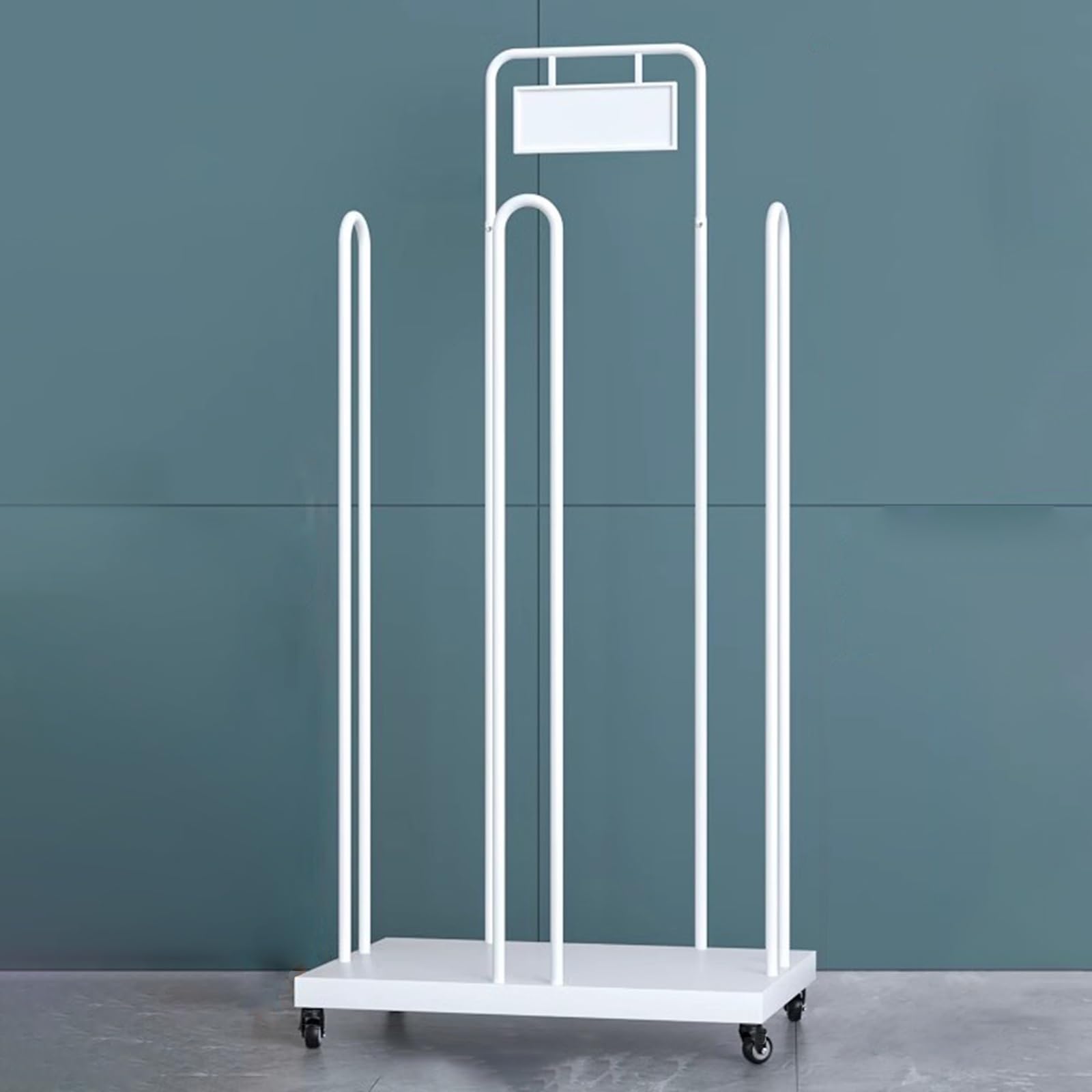 WDJBPSH Movable ?hite Pillow Organizer Rack, Large Commercia Cushion Storage Display Shelf for Retail Stores/Hotel/School/Supermarkets/Boutiques, Space Saving(80x46x164cm)