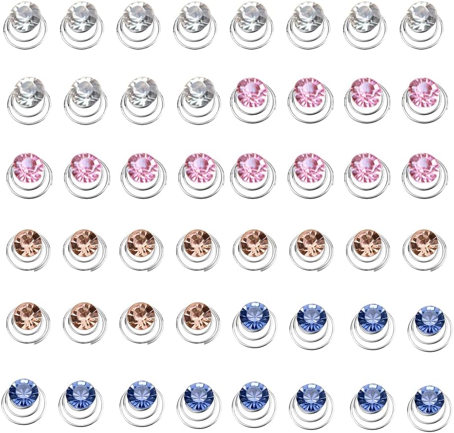 48 Pcs Spiral Twist Hair Pins Metal Swirl Hair Pins Bridal Hair Clips