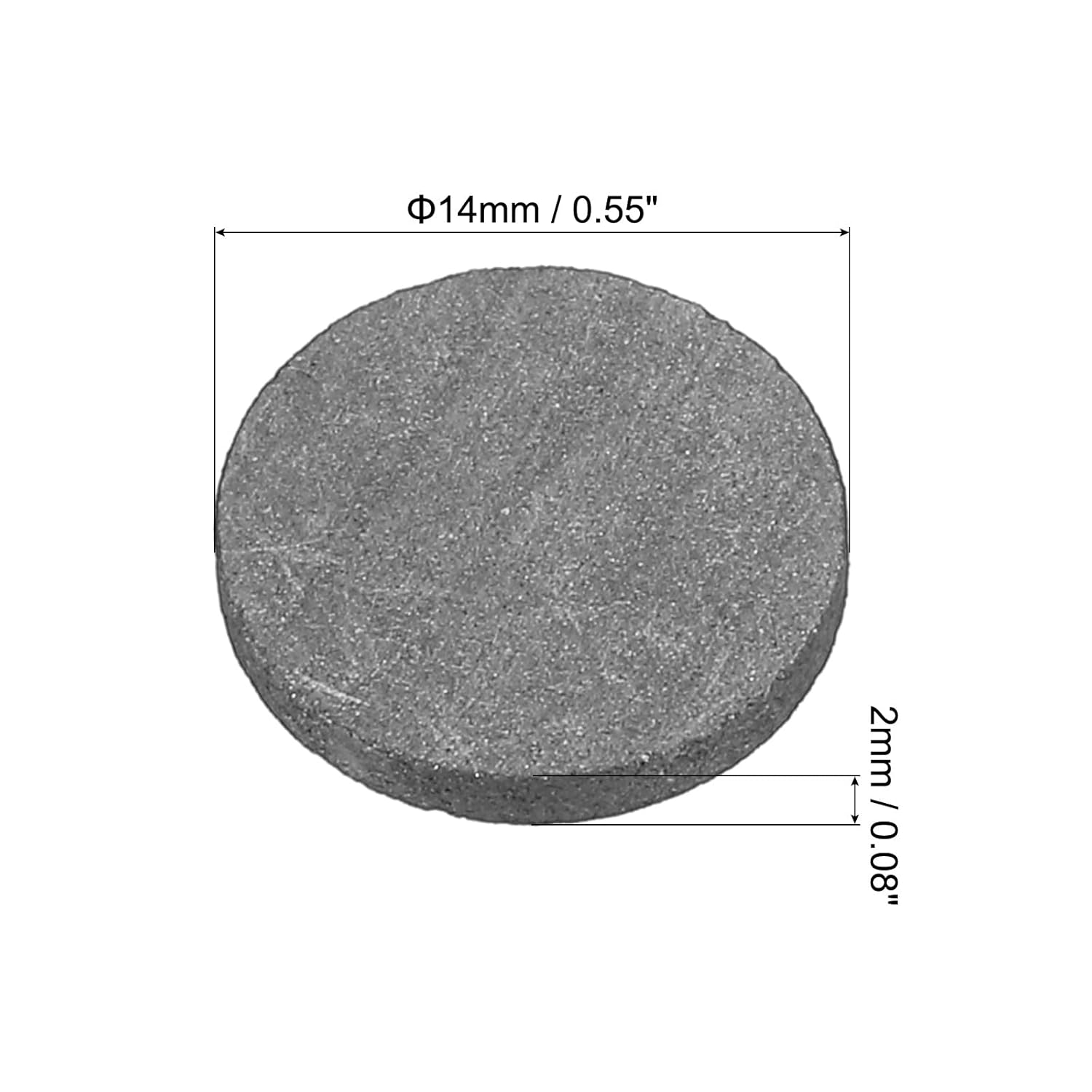 MECCANIXITY Round Graphite Block Disk Ingot High Purity Graphite Electrode Plate Sheet 14x2mm for Melting Casting, Electrolysis, Pack of 10