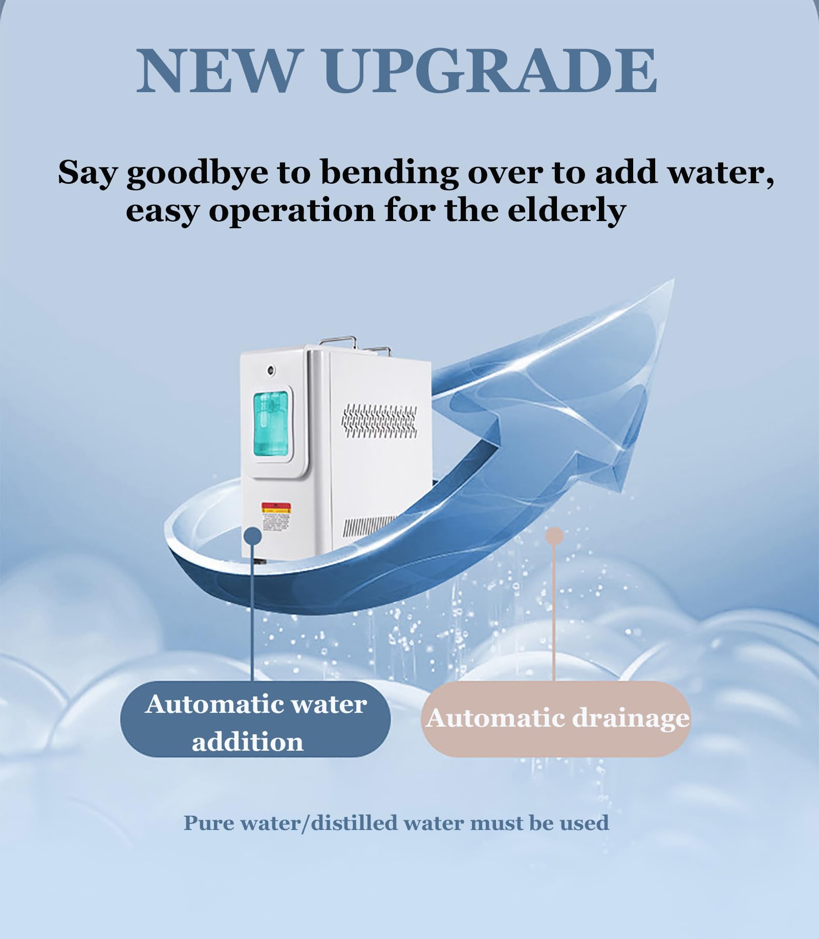 Generador de hidrógeno, máquina de inhalación de Agua con hidrógeno de 3000 ml/min, inhalador de hidrógeno H₂ de Alta pureza del 99,99%, ionizador de Agua SPE con caudal Ajustable