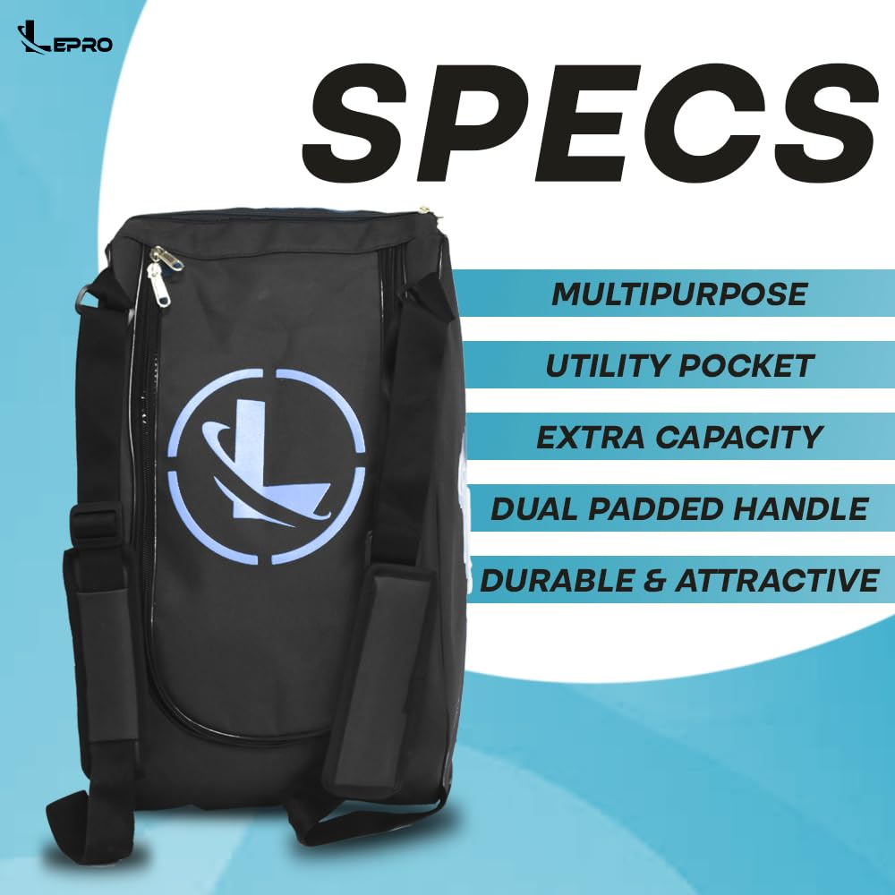 LEPRO Skate Bag | Premium Roller Skating Bag with Adjustable Shoulder Strap for Youth and Adults (Black) 2