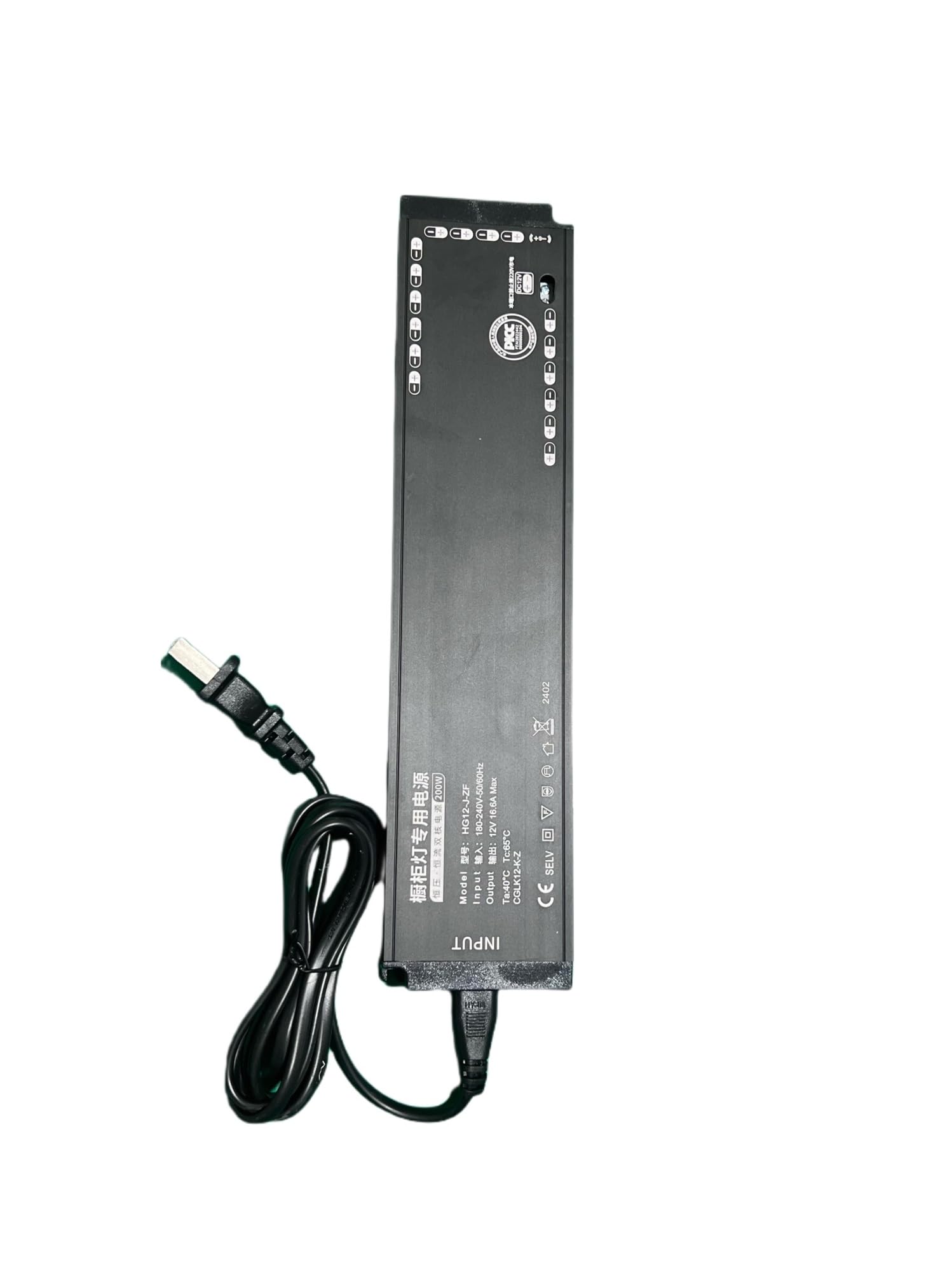 PWANUIGTE LED Cabinet Light Wine Display Power Interface 12V/24V Dedicated Transformer(200W)