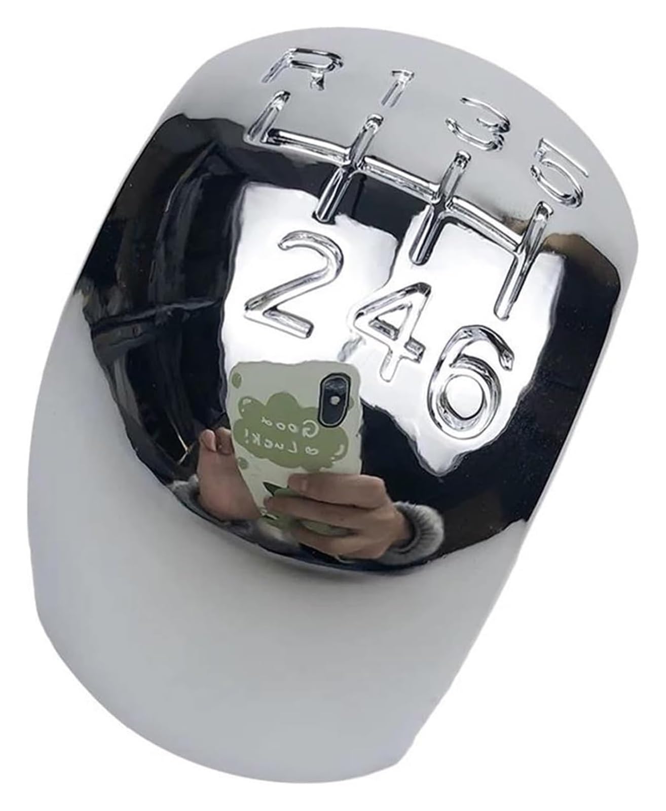 TRASH BIN Car Gear Shift Knob for Opel for Vauxhall for Vectra C 2002-2005 5 6 Speed Chrome Gear Shift Knob Lever Shifter Gaiter(A)