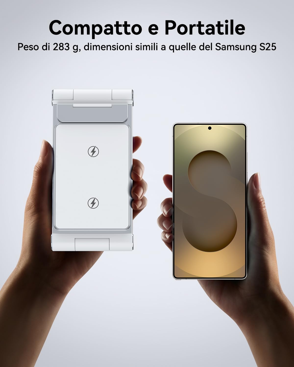 Caricatore Wireless 3 in 1 Ricarica per Samsung Galaxy S26/S25/S24/S23/S22/S21/S20 Series, Z Flip/Z Fold 7/6/5/4/3, Pieghevole per Galaxy Watch 8/Classic/Ultra/7/6/5/Pro/4, per Galaxy Buds 20W