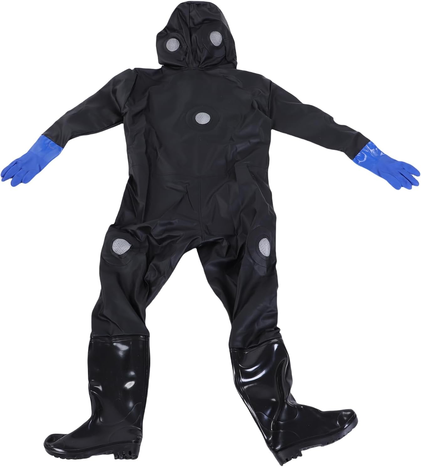 Adult Beekeeping Suit with Clear Veil & Grip Gloves - Synthetic Leather Bee Keeper Costume for Men 70.9-72.8in Height, Size 43 Shoes