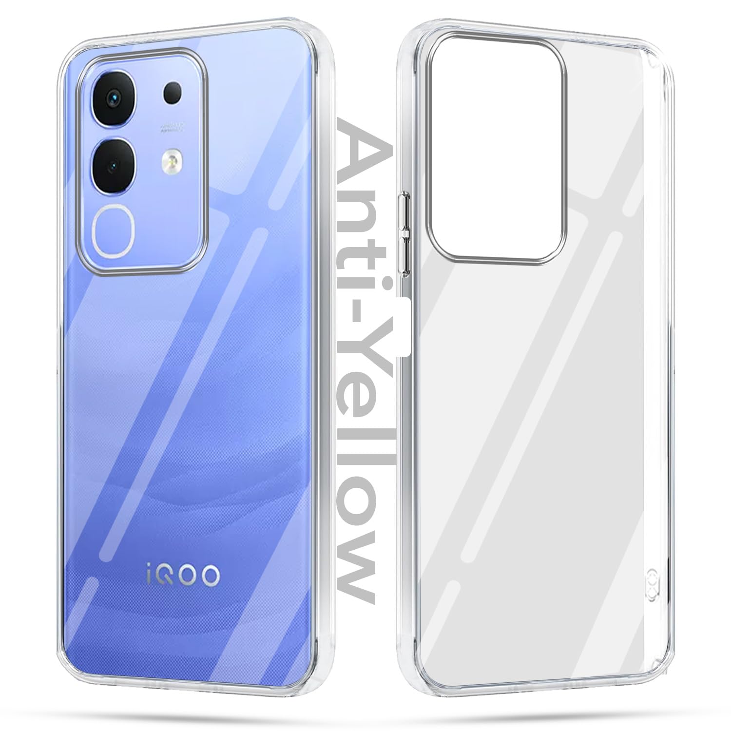 Jkobi Lifetime Anti-Yellow Clear Back Cover Case for Vivo iQOO