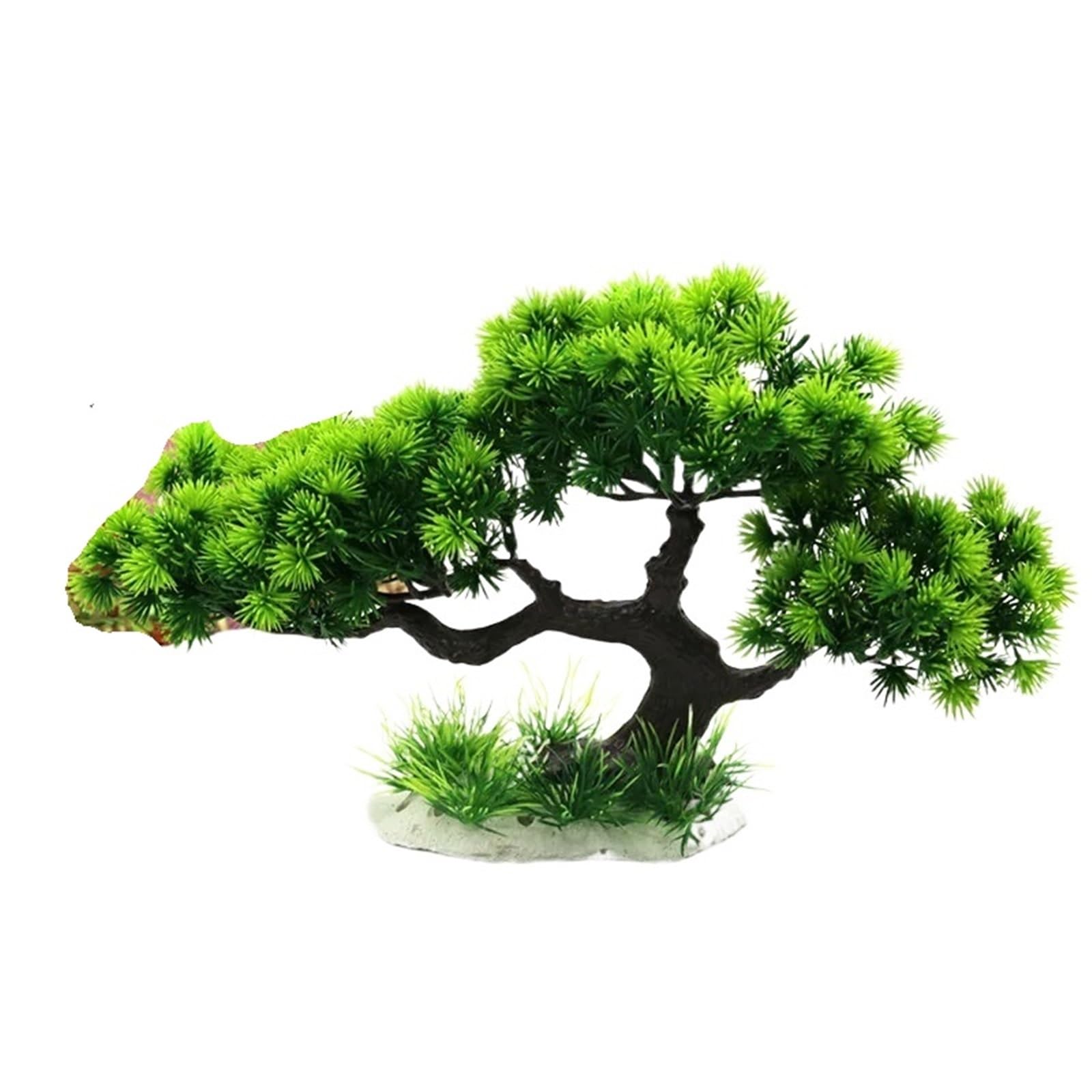 Plantas Artificiales Acuario Adornos for acuarios, Plantas de simulación, paisajismo for peceras, Decoraciones, plástico, Agua, Flores, árboles, Rocas, Accesorios.(LMC01 Green)