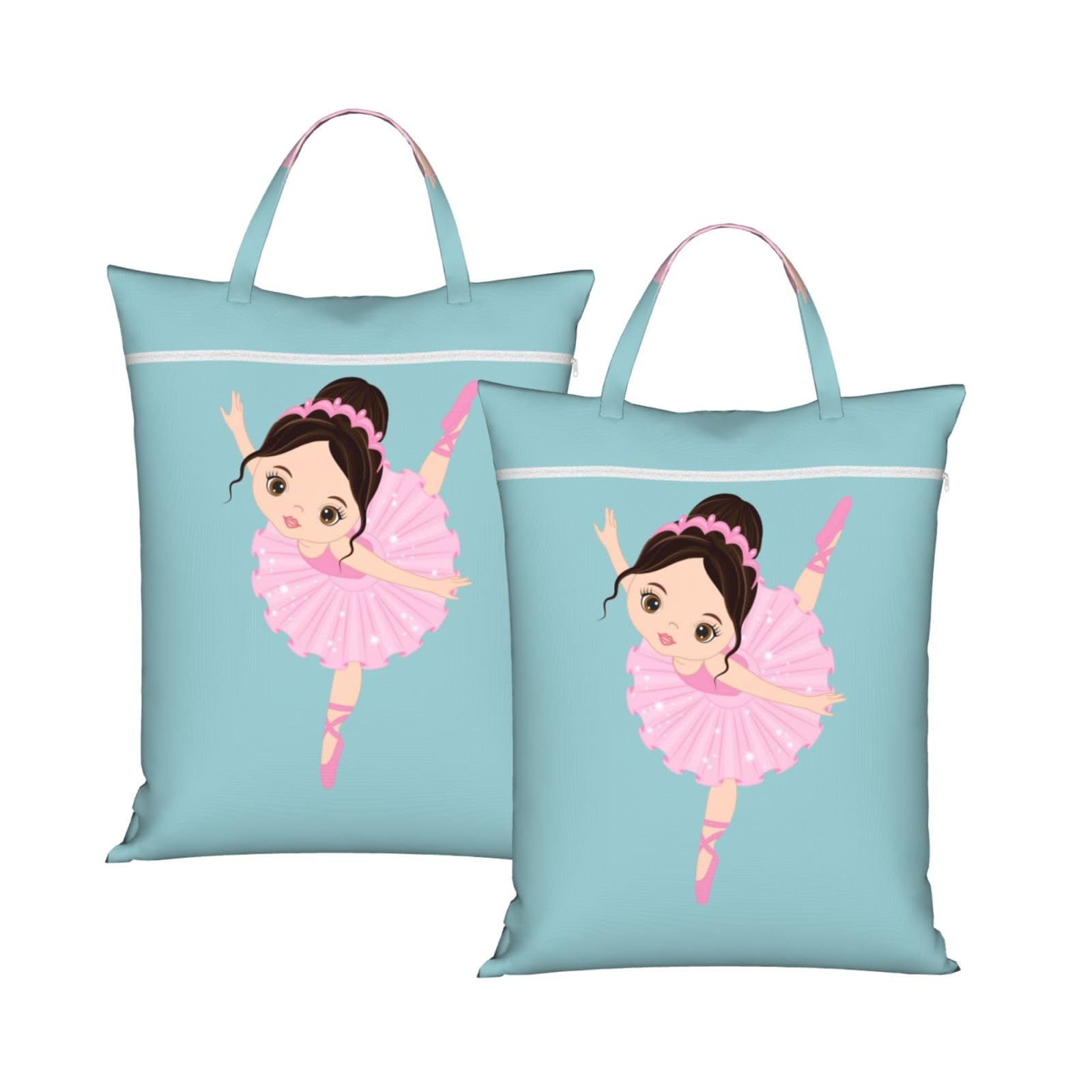 YFSGDLBN Little Ballerina Dancing Girl printed Travel dirty laundry bag clothes pack Storage Basket Bag