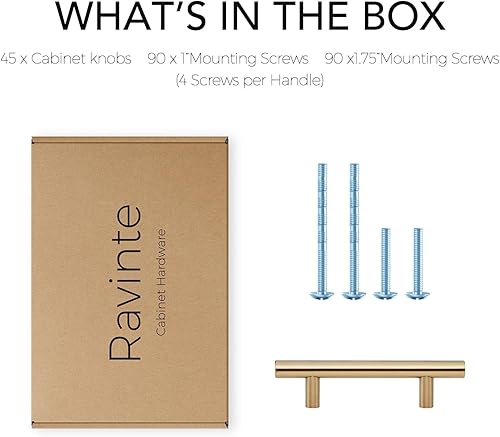 Miniatura 157 de Ravinte - 30 manijas de acero inoxidable para armario de cocina, 5 pulgadas de largo, agujero de 3 pulgadas, rosado