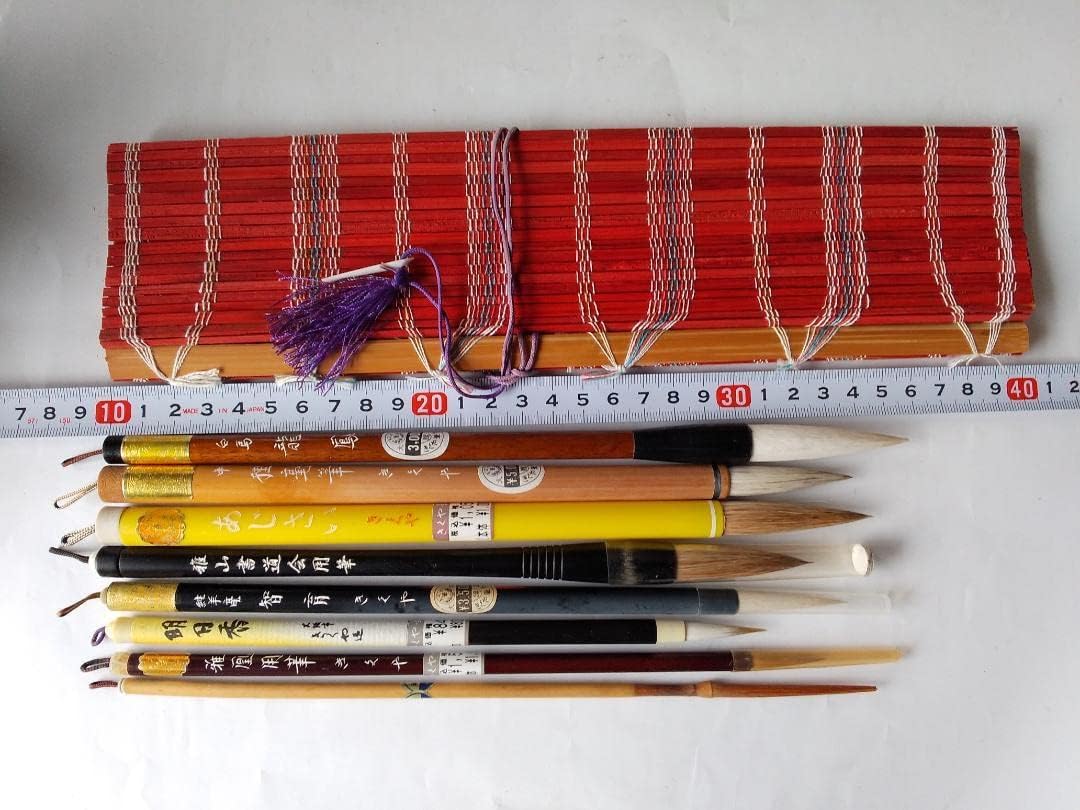 みきみき高級書道筆 8本 竹筆巻き 筆 書道用具 書 書道細筆 新品セット 高級書道筆 8本 竹筆巻き 筆 書道用具 書 書道 細筆 セット みき