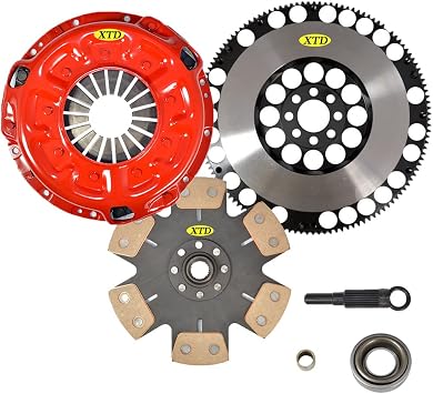 XTD STAGE 4 RACING CLUTCH + LIGHT WEIGHT FLYWHEEL KIT COMPATIBLE WITH NISSAN 300ZX 1990 1991 1992 1993 1994 1995 1996 BASE NON TURBO 3.0L
