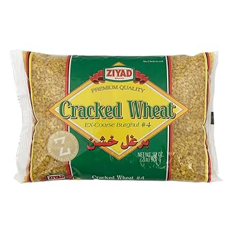 Ziyad Cracked Wheat Bulgur Fiber-Rich Whole Grain, Nutty Flavor & Chewy Texture Ideal for Tabbouleh, Kibbeh, Curries, Soups & Salads Easy 30-Minute Prep, Vegan No. 4, 32oz