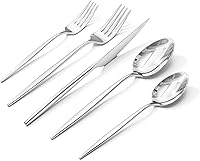 KINGSTONE 20-Piece 18/10 Stainless Steel Flatware Set - Service for 4, Dishwasher Safe Forks Knives Spoons for Home, Kitchen, Wedding
