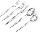 KINGSTONE Silverware Set, 20-Piece Flatware Set Cutlery Set Premium 18/10 Stainless Steel, Tableware Include Forks Knives Spoons for Home Kitchen Restaurant Wedding, Dishwasher Safe