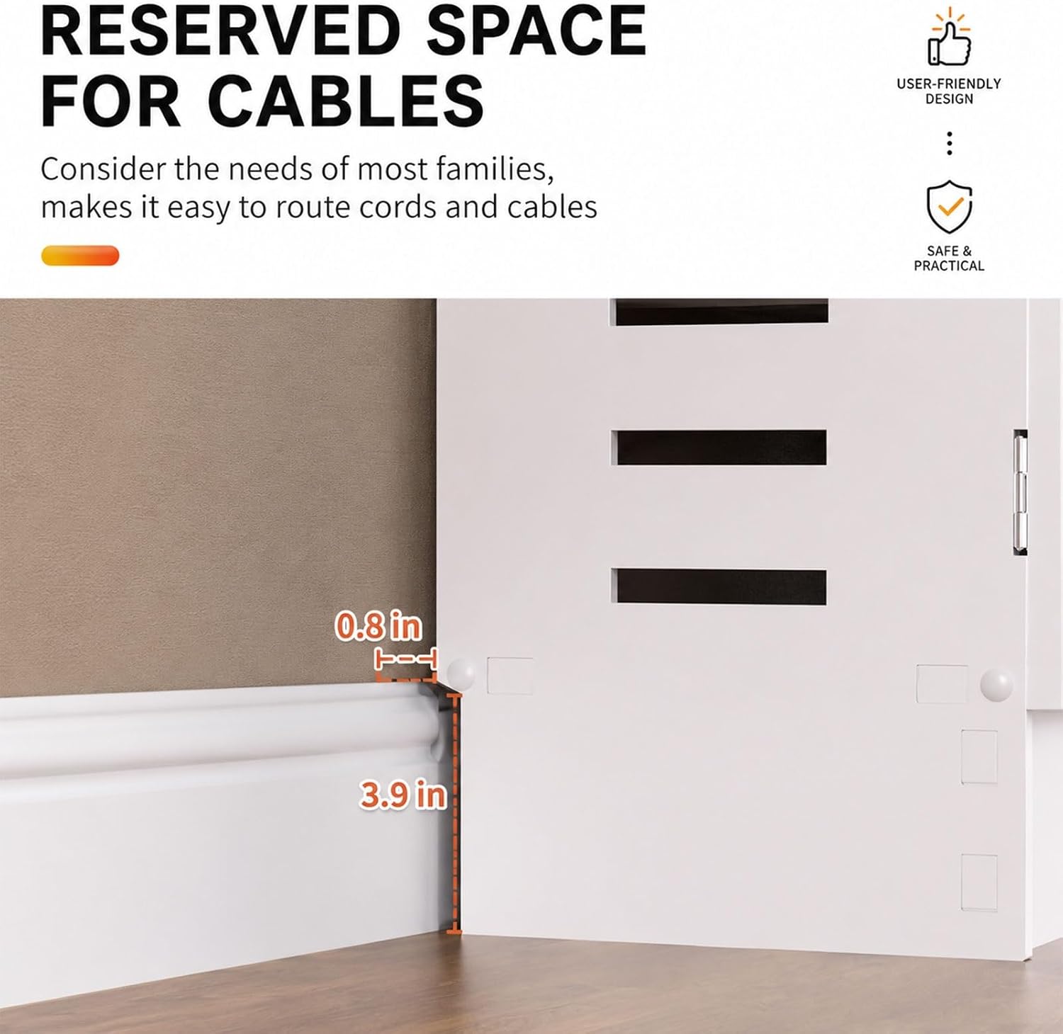 Multimedia Concealment Cabinet, WiFi Router Storage Cabinet, Freestanding Cabinets Organizer with 2 Doors, for Living Room, Office, Bedroom(70 * 70 * 25cm/27.6 * 27.6 * 9.8in)