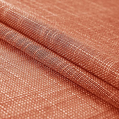 Burnt Orange Curtains 36 Inch Long For Bedroom 2 Panels Short Cafe Curtains Rod Pocket Tier Pumpkin Rust Boho Sheer Linen Small Window Treatment For Door Thanksgiving Kitchen Fall Room Decor Bathroom #TOP6