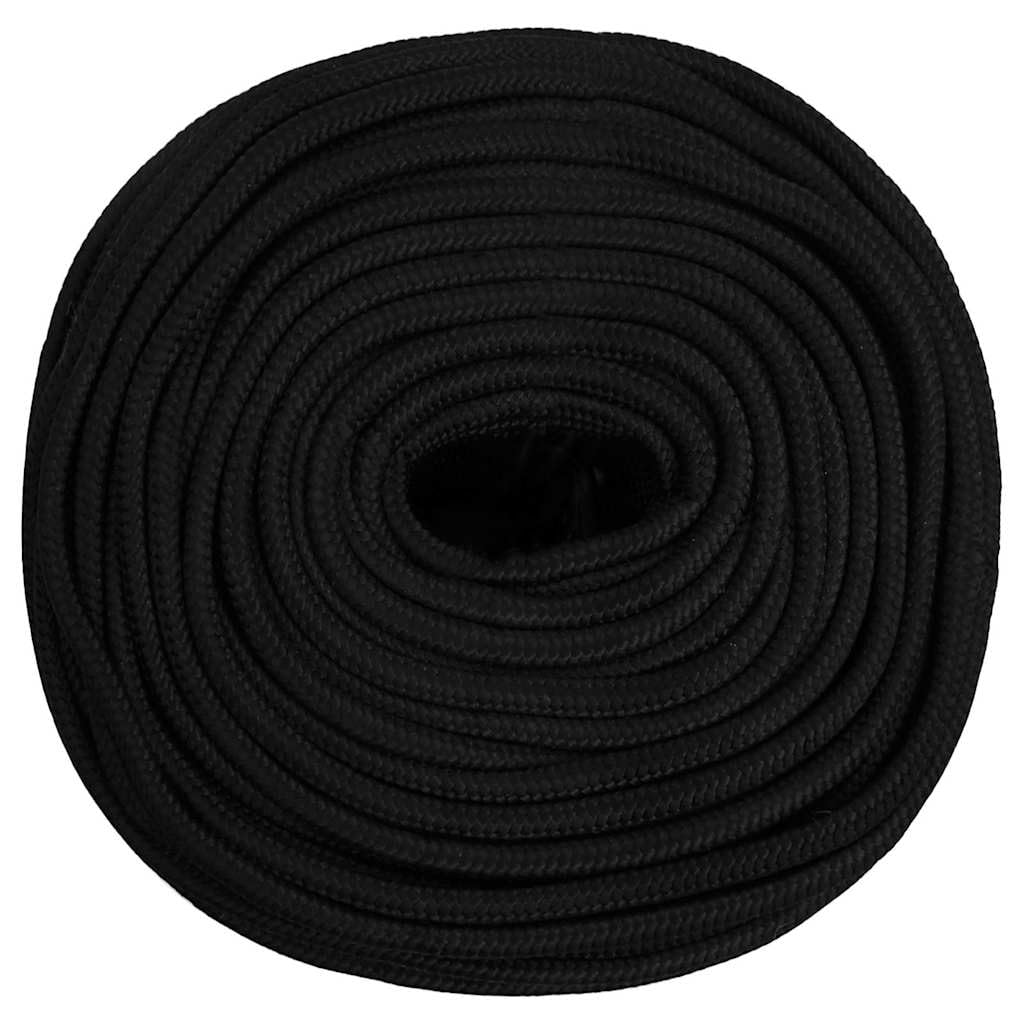 Lina poliestrowa czarna 6 mm 100 m