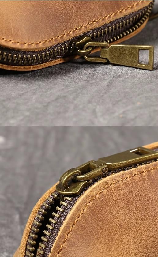 Men's Genuine Leather Coin Purse Women's Key Pouch Cowhide Clutch Storage Bag