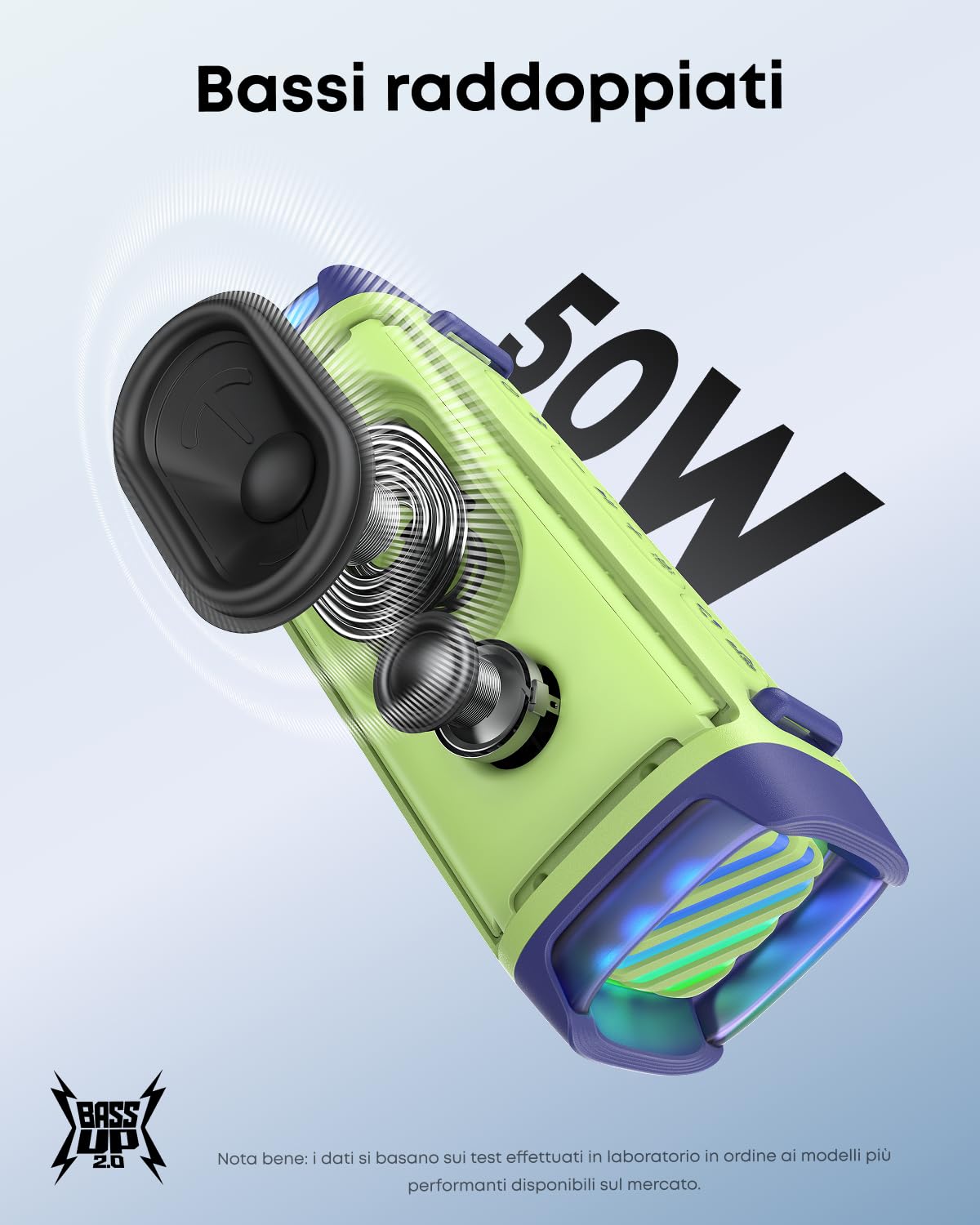 Soundcore Boom 3i de Anker, Altavoz Bluetooth de Exterior, IP68, Flotante, Resistentes al Agua Salada, BassUp 2.0, Altavoz portátil de 50 W, Bluetooth 5.3, 16 h, TWS, Kayak/Pesca/Camping