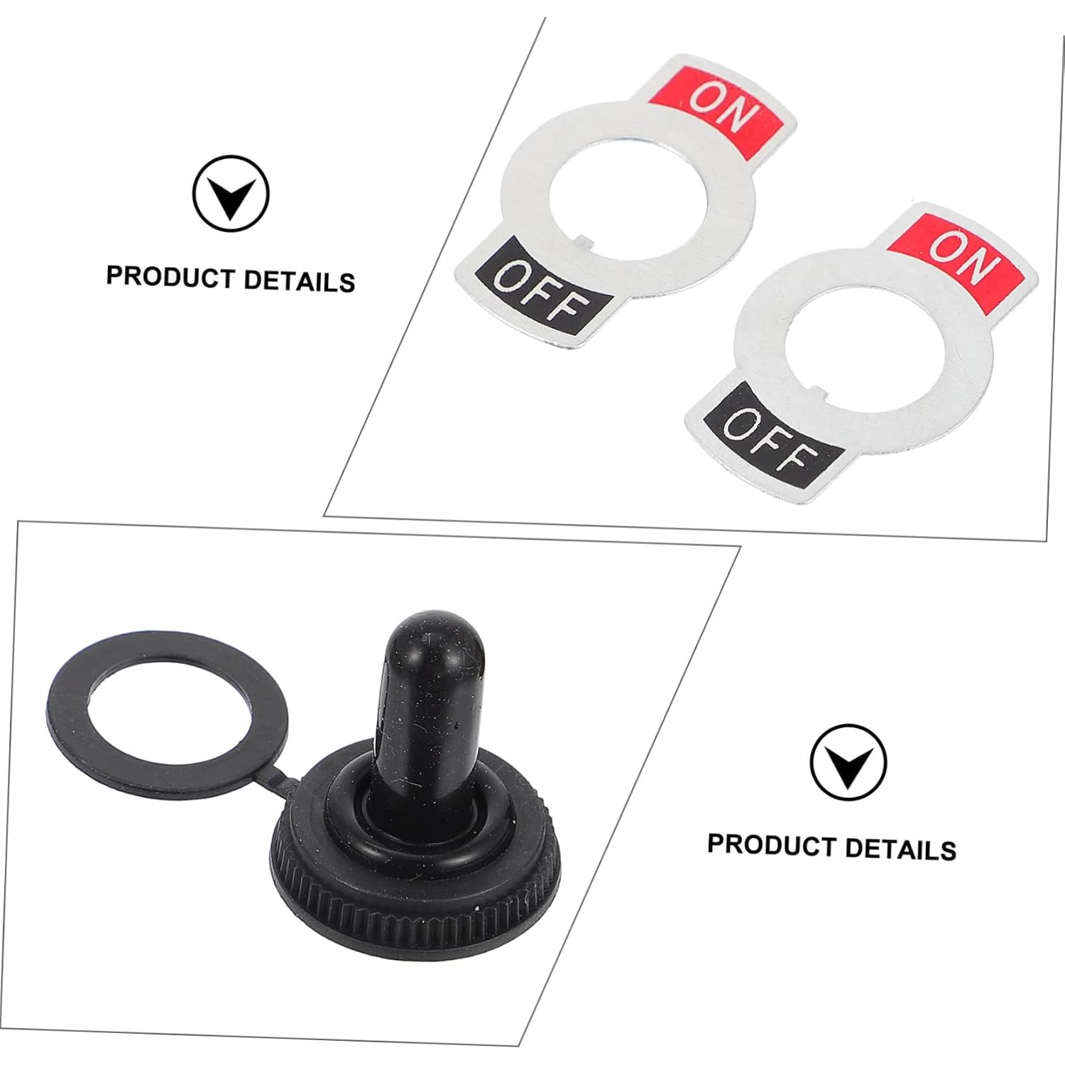 5sets Toggle Switch Off with Covers for Boats Yachts and Equipment Position Easy to Operate Flexible Handle Total Switches Covers