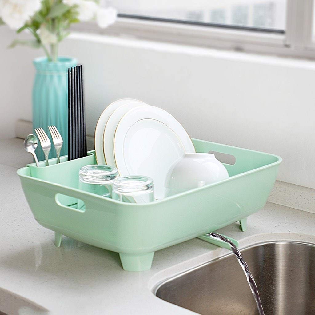 Geschirrkorb Kreative Küche Dish Ablass Rack-Multifunktions-Geschirr Geschirr Storage Rack Geschirr Abtropfgestell (Color : A)