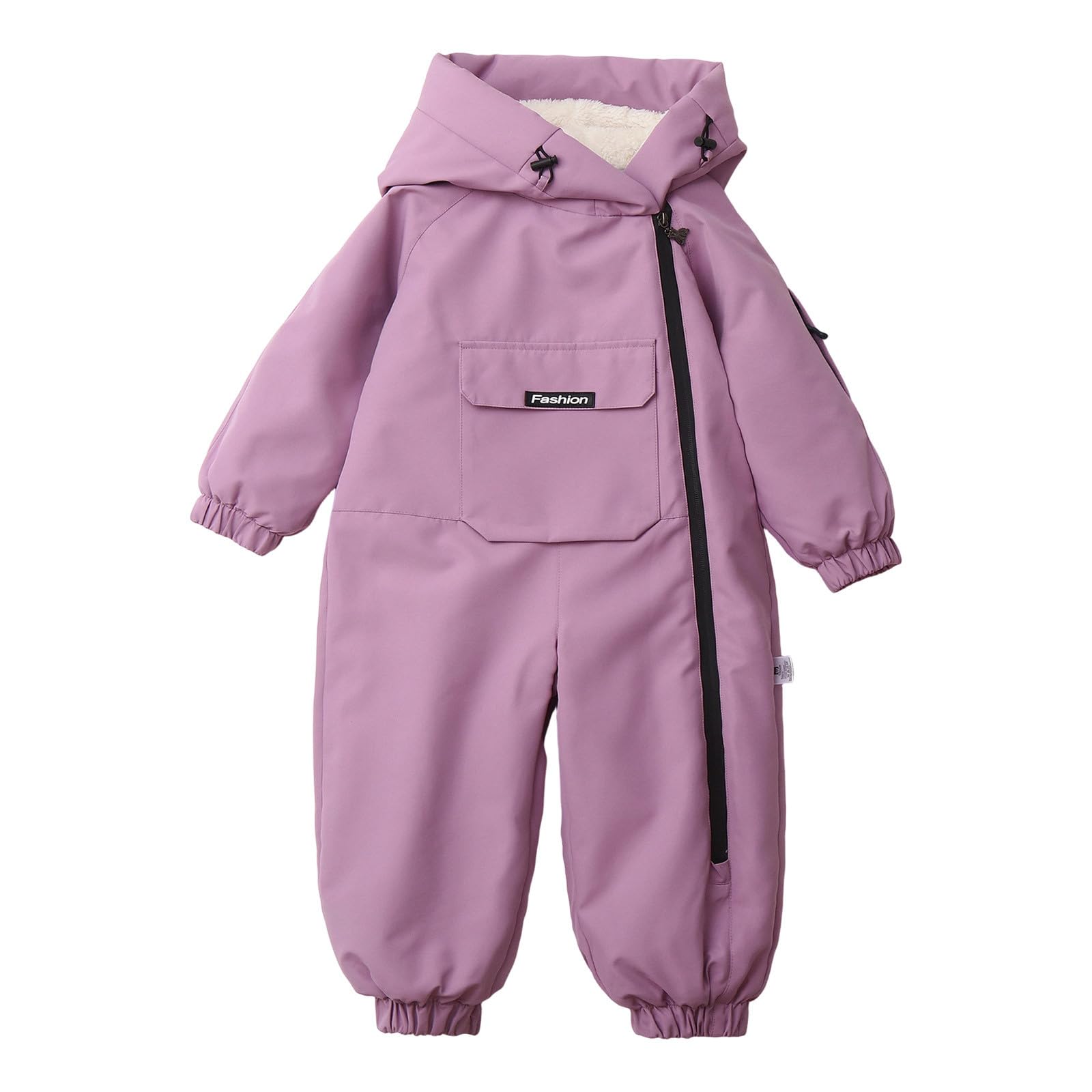 Combinaison Ski Enfant Garçon à Capuche Imperméables Coupe-Vent Vêtements de Ski Fille Noel Combinaisons de Neige Hiver Chaude Salopettes Veste Snowsuit Jumpsuit de Sports Coupe-Vent 1-5 ans
