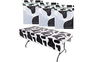 Cow Spots Party Table Cloth Set (3-Pack) - 54"x72"