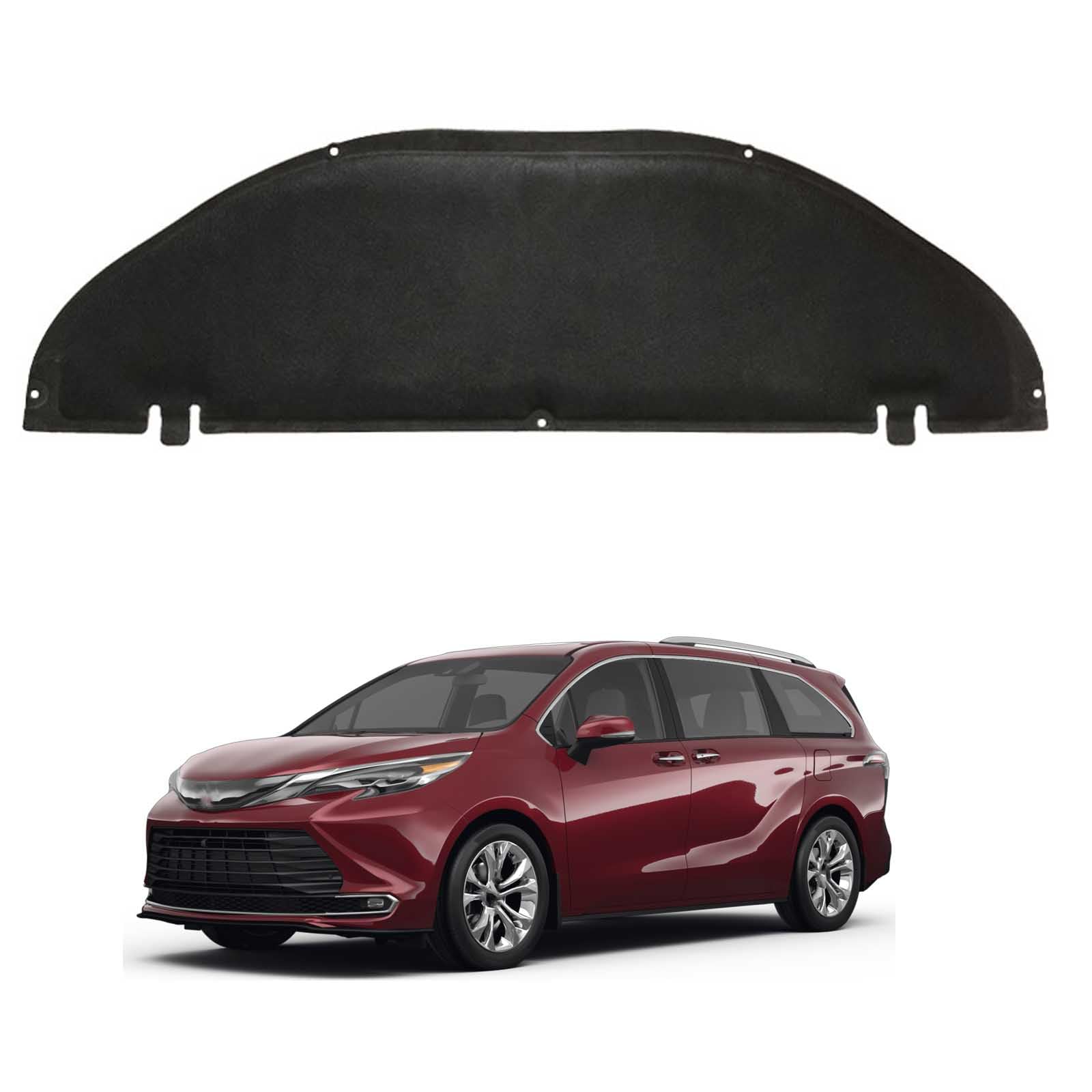 Papep Normal Heat Shield & Soundproof Cotton For Toyota Sienna Hybrid 2020-2022 Oe: 53341-08030, Bonnet Engine Insulation Mat, Noise Reduction Thermal Liner Cover For Car Hood