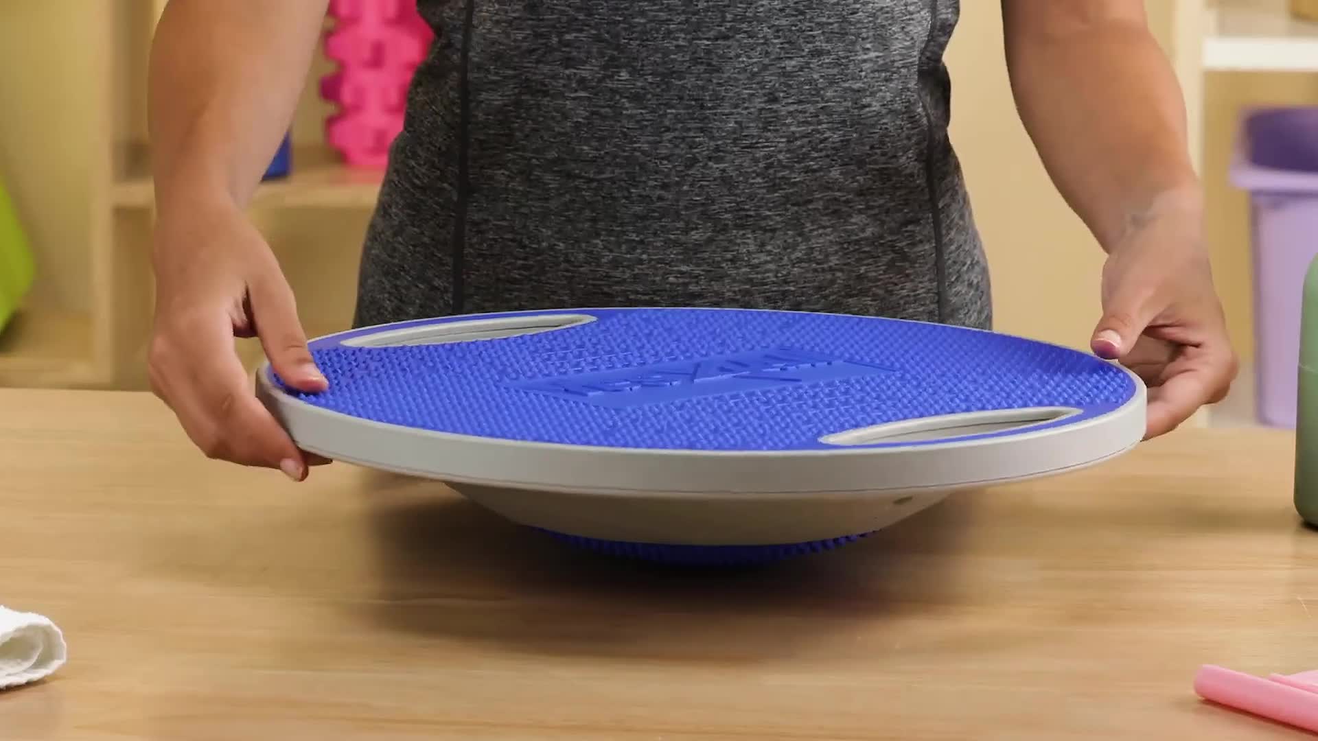 BIGTREE Balance Board con manici laterali, tavola oscillante 40