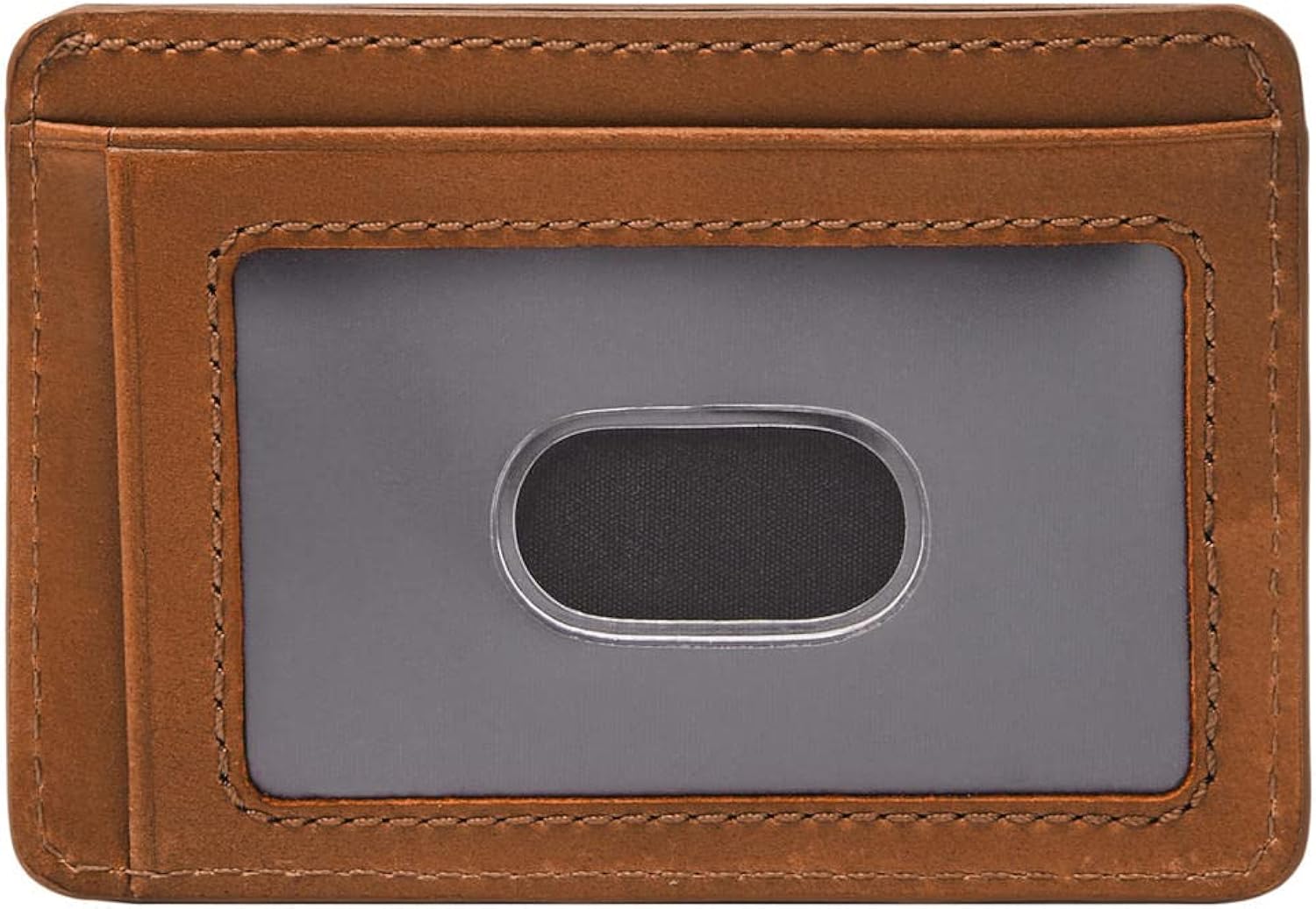 Miniatura 3 de Fossil Cartera minimalista de cuero para hombre, con bolsillo frontal