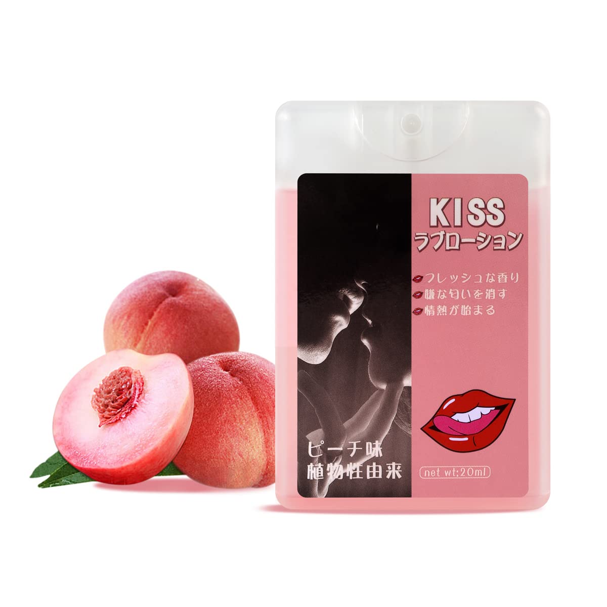 Spray para sexo oral Spray para garganta profunda Control de olores en áreas privadas y cavidad oral para diversión de juegos previos orales Spray a base de agua con sabor a melocotón fresco para placer oral 20 ml 0 68 oz