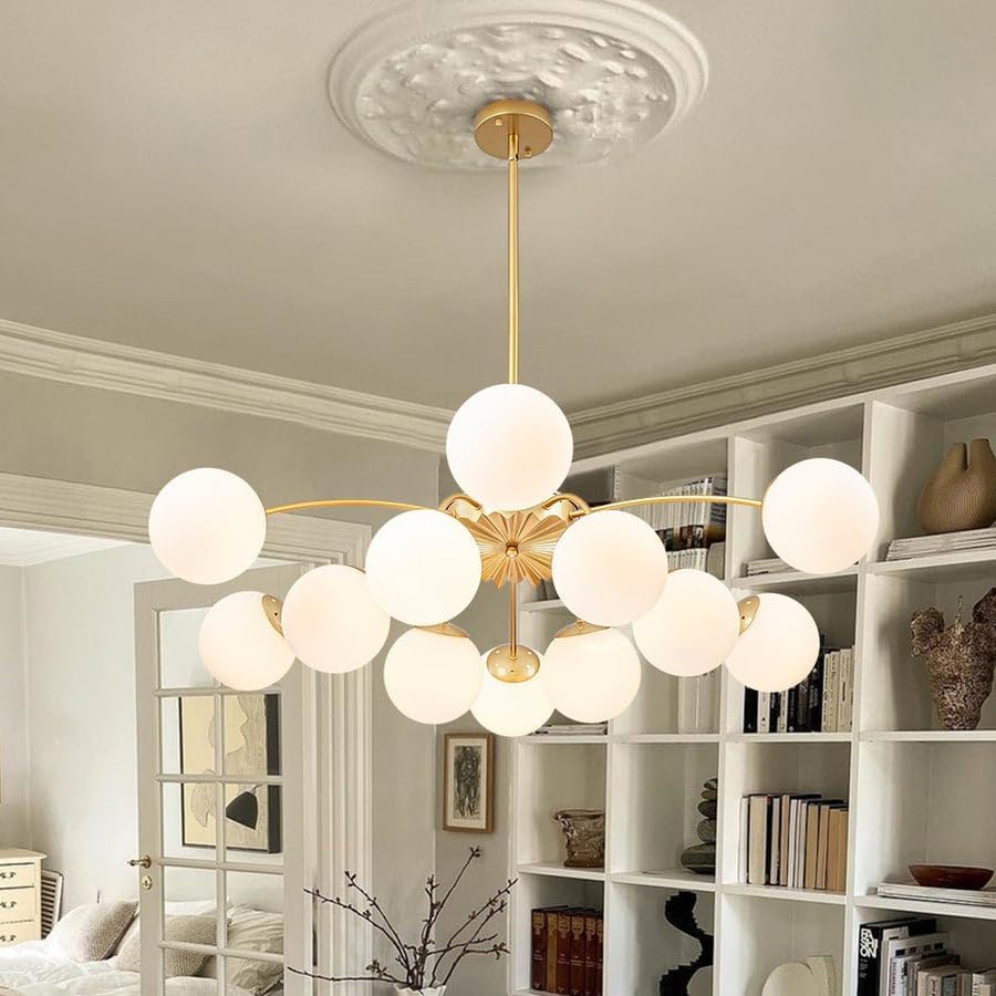 Modern Chandelier 12-Light Dining Room Light Fixture, 40