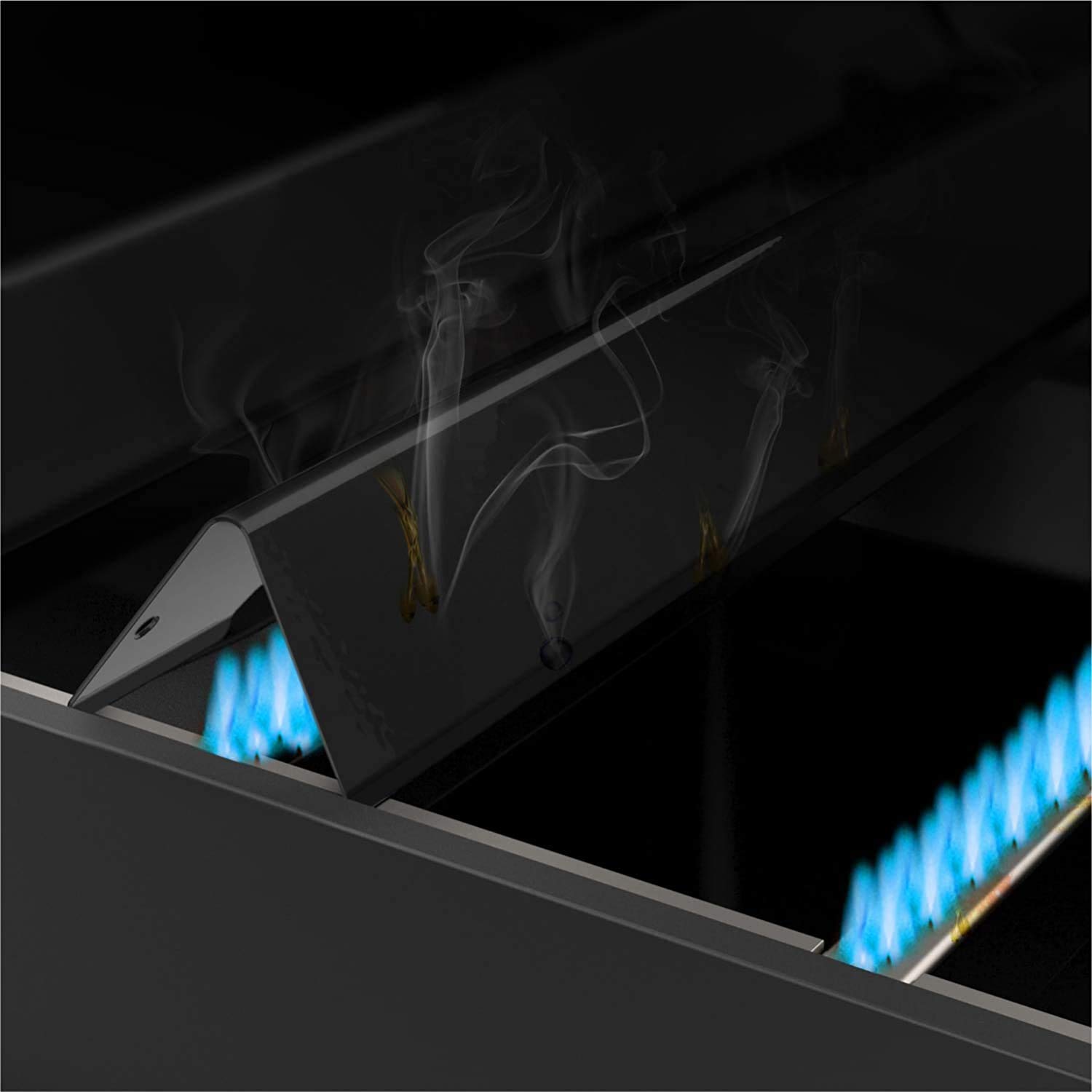 Onlyfire 43.5 cm Barre Flavorizer en Porcelaine Émaillée pour Weber Genesis II/LX Série 300, Répartiteur de Chaleur pour Baebecue à Gaz Genesis II et II LX, Remplacement Weber 66032 et 66795, 5 Pièces