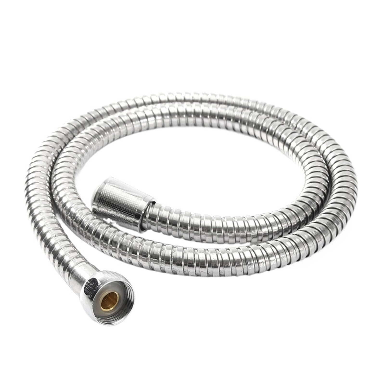 Edelstahl-Brauseschlauch, 1,5 m, flexibel, auslaufsicher, Ersatz für Standard-Duschen, korrosionsbeständig, einfache Installation, Silber-Finish