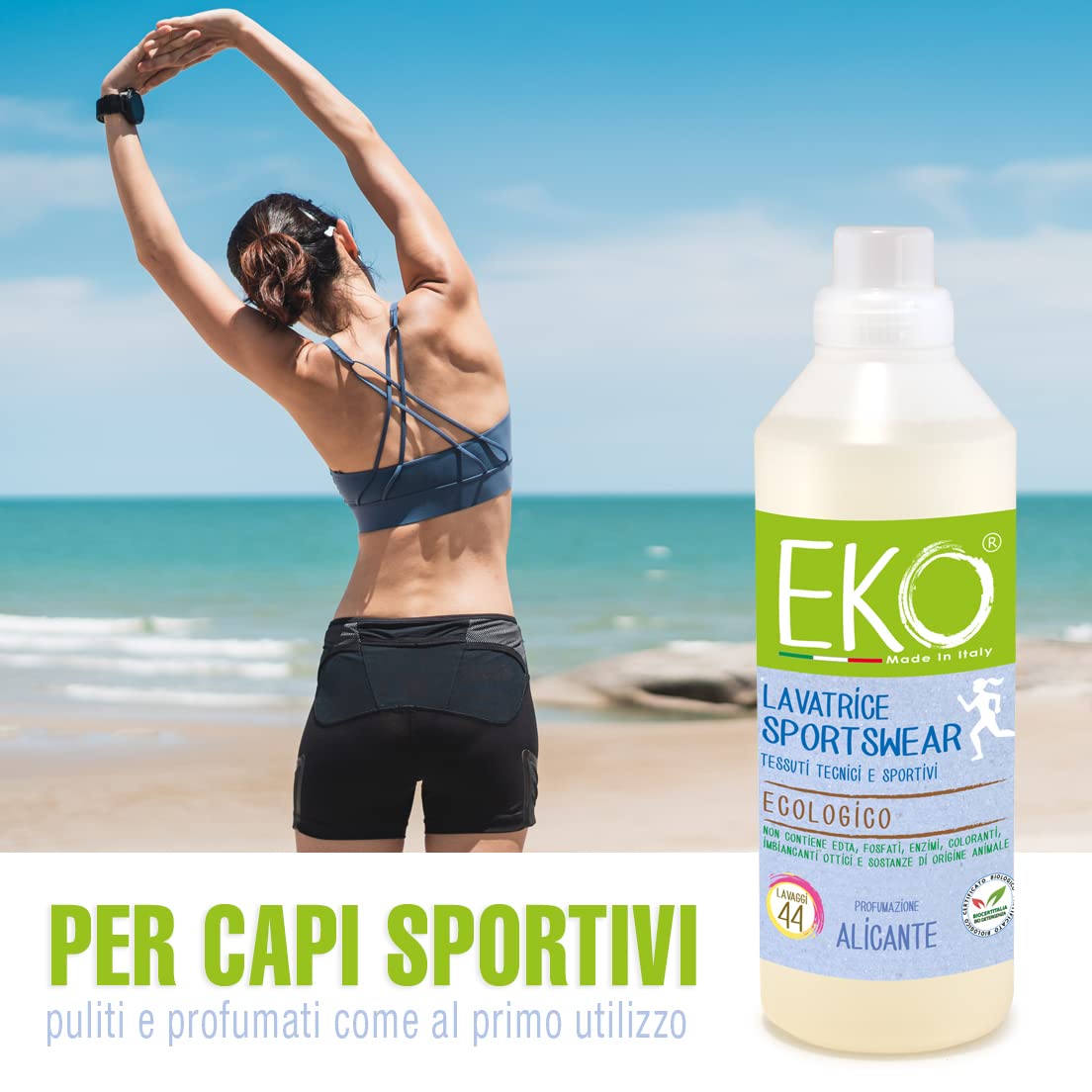 Eko Detersivo Lavatrice Capi Sportivi Sportswear Alicante - 10Kg Bag in BOX - Concentrato Ecologico