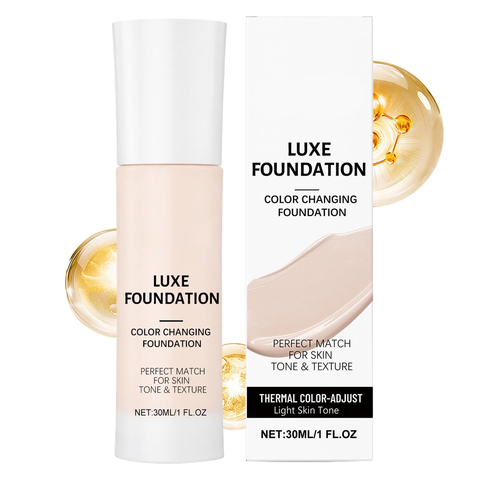 LUXE Base correctora de color inteligente, base que cambia de color, imprimadores faciales de 30 ml, para imperfecciones, belleza, espinillas de la piel, iluminador — view 11