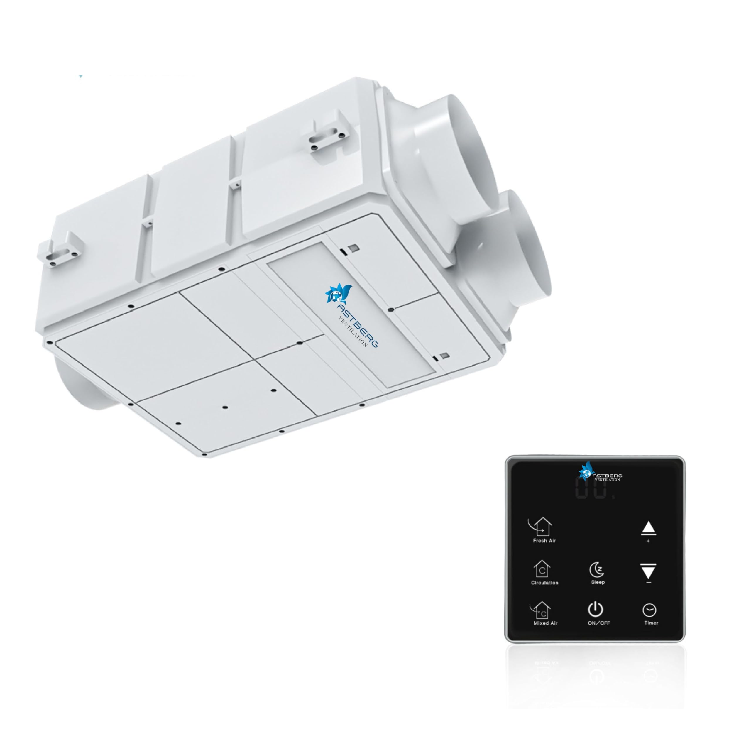 ASTBERG Fresh Air System/Fresh Air Purifier/Air Circulation System/Centralised Air Purifier AFP350R 350CMH