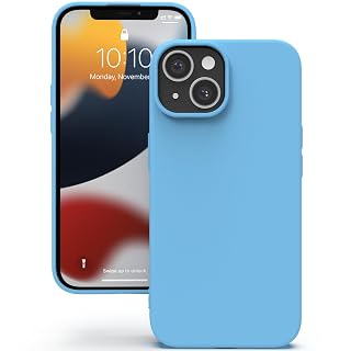 YATWIN Silicone Back Case for iPhone 14 Plus, Soft-Touch Phone Back Cover for Apple iPhone 14 Plus - Sky Blue