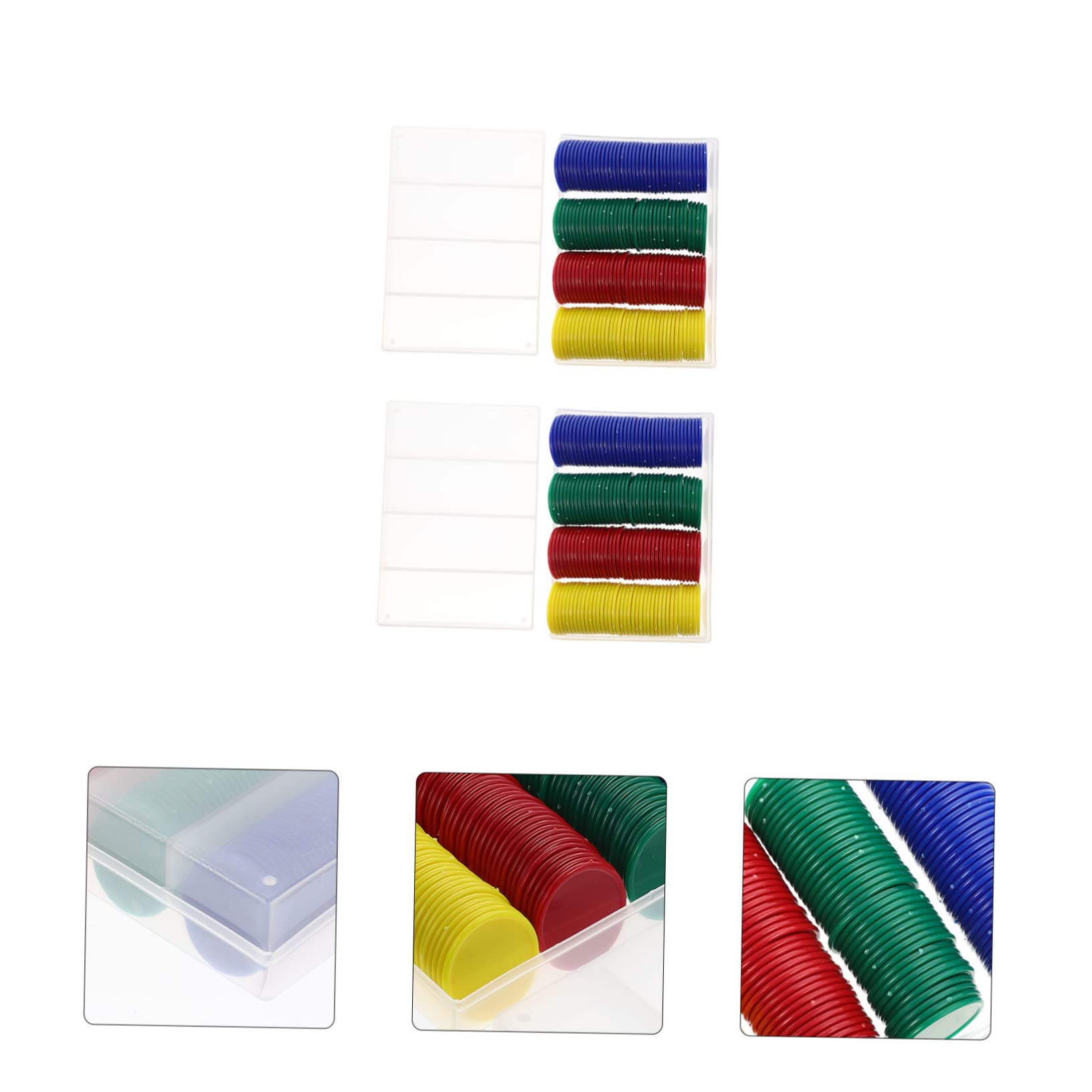320 Pezzi Fiches Poker in Plastico Superficie Liscia per Conteggio, Chip Vuoti per Giochi di Carte e Uso Scolastico Ragazzo Ragazza e Studenti