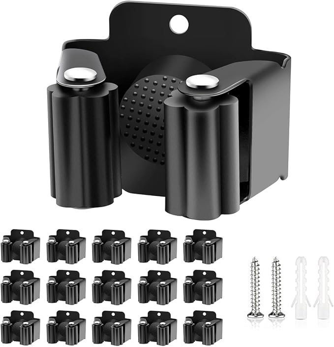 Verdenu 15 Pack Broom Holder Wall Mount, Mop and Broom Holder Wall