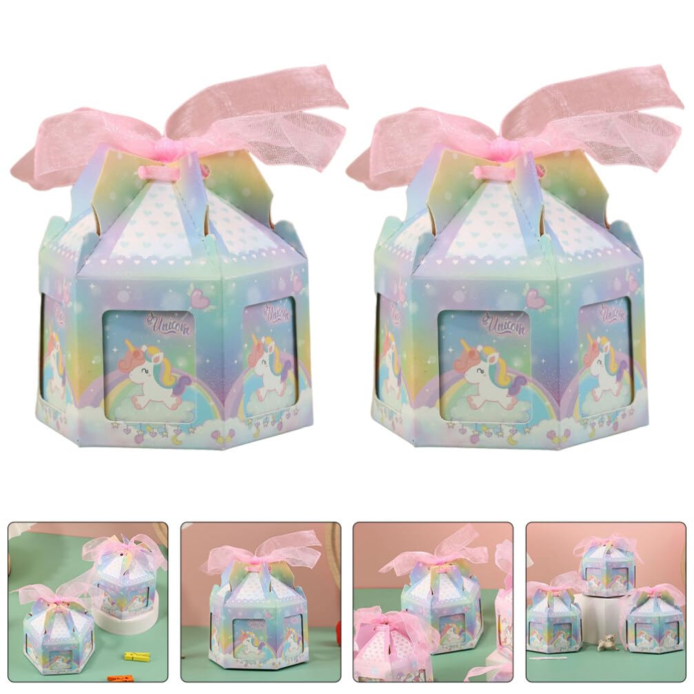 Scatola Porta Confetti Matrimonio 50 Pezzi in Carta e Ribbon