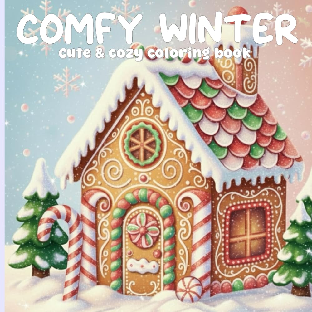 COMFY WINTER: A Cozy Christmas Coloring Book for Adults and Teens Featuring Sweet Characters, Cozy Moments, and Winter Magic.
