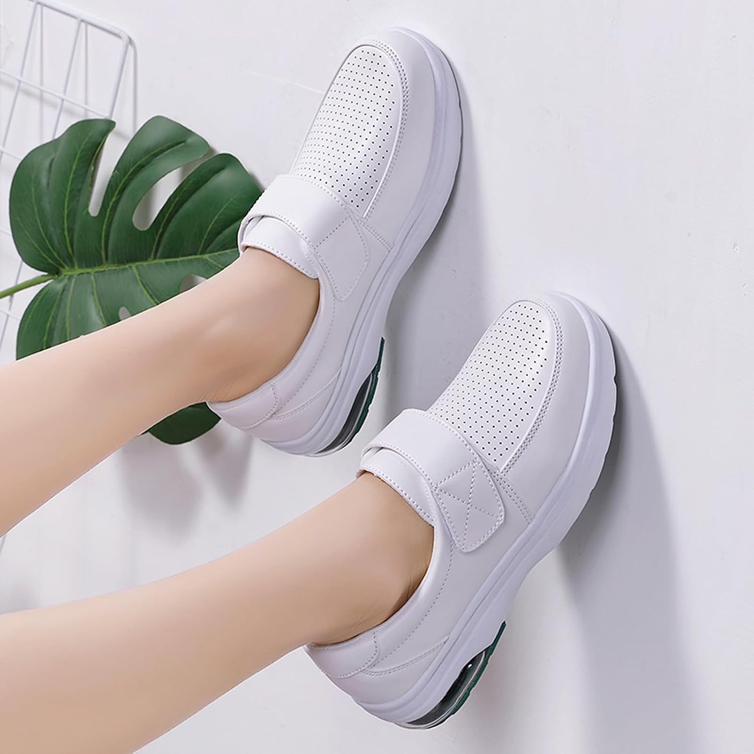 CERYTHRINA Women's Nurse Shoe Slip On Healthcare Nursing Shoes Lightweight Air Cushion Casual Work Shoes