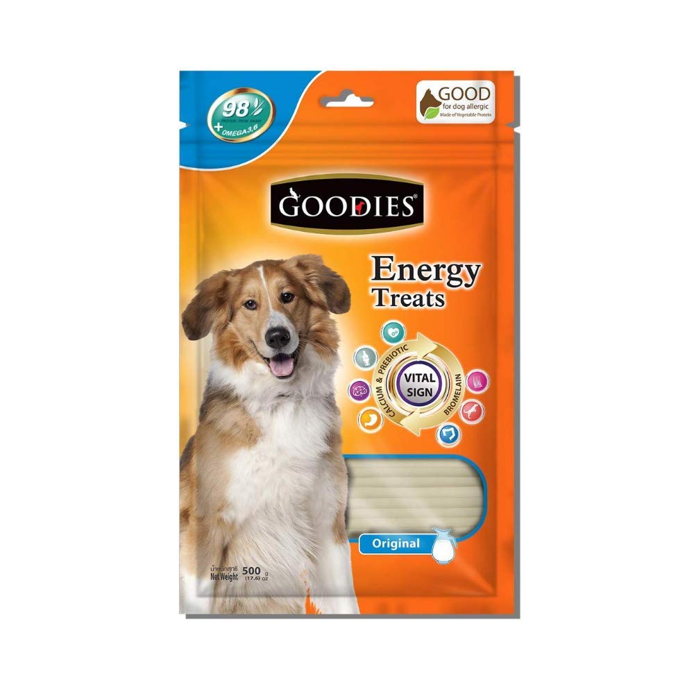 See full amazon price history chart for Goodies Energy Dog Treats - Calcium - 500 g Goodies Energy Dog Treats - Calcium - 500 g (B084VSXW4R) Amazon Price History, Amazon Price Tracker