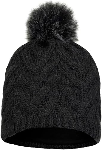 BUFF Caryn - Gorro de punto y forro polar para adultos, talla única, grafito
