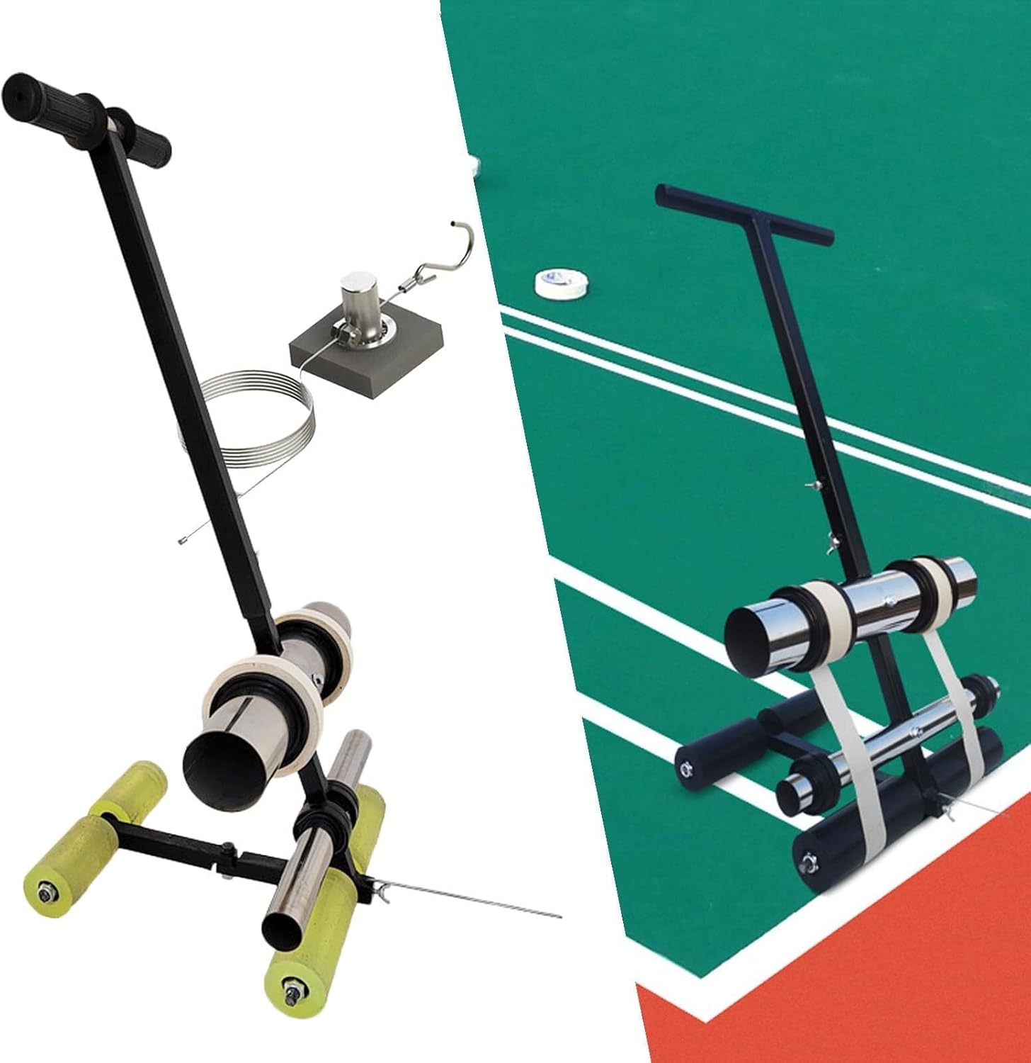 Manual Tape Straight Line Marking,Tape Line Marking Tool, Hand Push Floor Marking Tool, Can Draw Circle,for Swimming Pool/Warehouse/Gym/Hospital