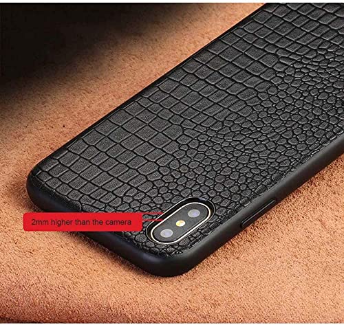 Coque de protection pour téléphone iPhone 8 Plus noir en cuir - 5