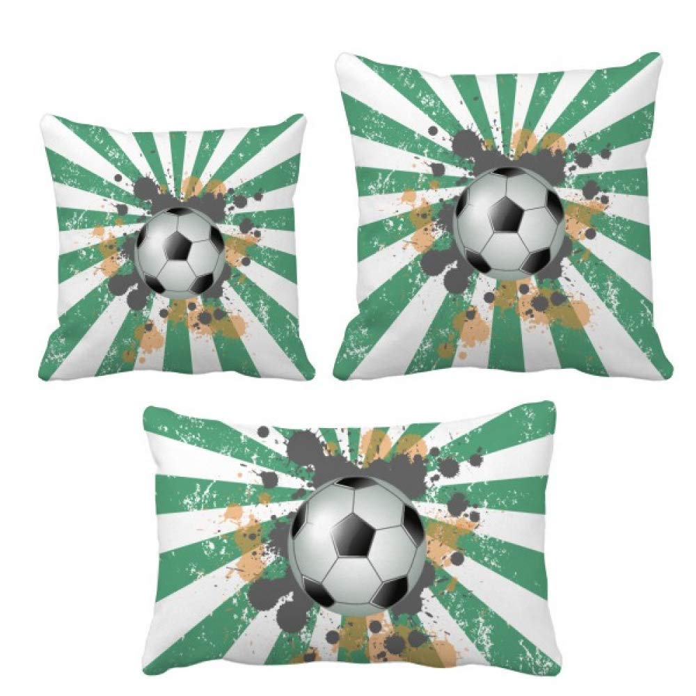 Housse de coussin radiale de football DIYthinker pour decoration de maison
