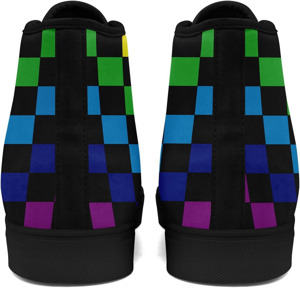 Trendy High-Top Canvas Sneakers for Teens, Girls & Boys Lightweight & Breathable Classic Casual Shoes for Streetwear